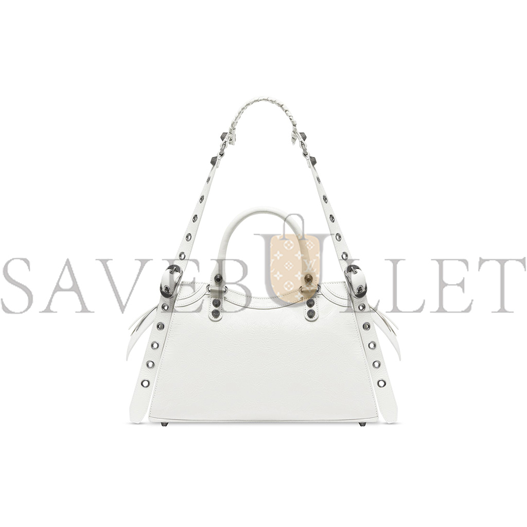 Ba*len*cia*ga small white neo cagole city handbags for women 736046210b09104 (33*20.8*13.5cm)